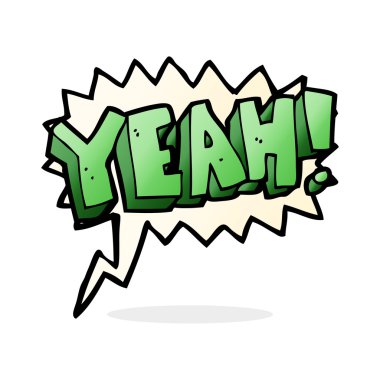 Evet karikatür! konuşma balonu ile Not