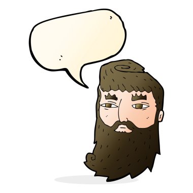 çizgi film sakallı adam konuşma baloncuğu ile