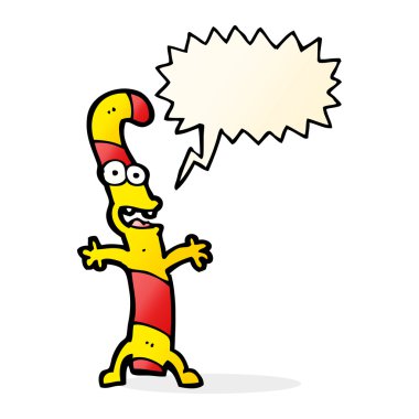 Konuşma balonlu şeker kamışı.