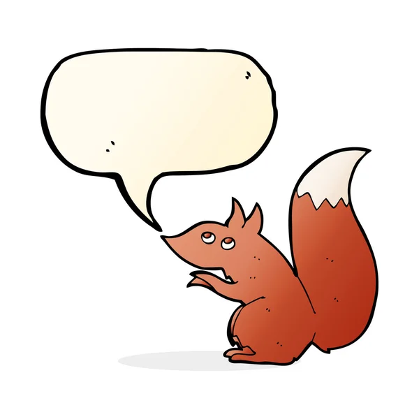 Wiewiórka czerwona kreskówka z dymek — Wektor stockowy