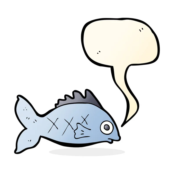 Kreslené ryby s bublinou řeči — Stockový vektor