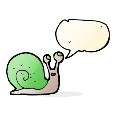 Konuşma balonlu çizgi film salyangozu