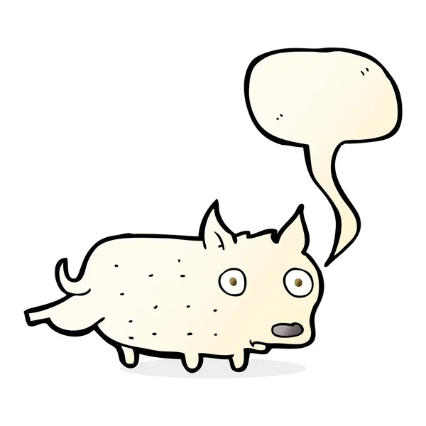 Karikatura malý pes napínací nohy s balónem — Stockový vektor