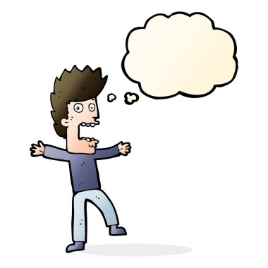 Çizgi film, düşünce balonlu adamı dehşete düşürdü.