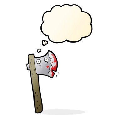 düşünce balonu baltayla kanlı çizgi film