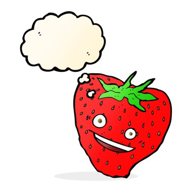 çizgi film düşünce balonu ile çilek