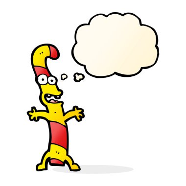 Düşünce baloncuklu şeker kamışı