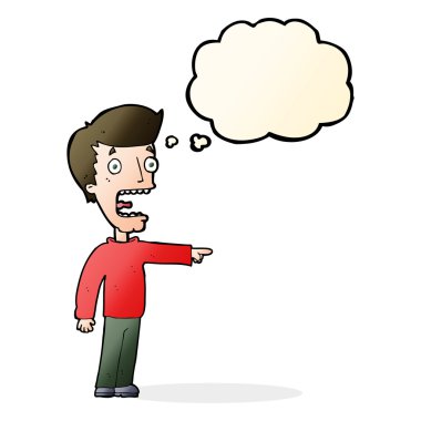 Çizgi film, düşünce balonlu adamı dehşete düşürdü.