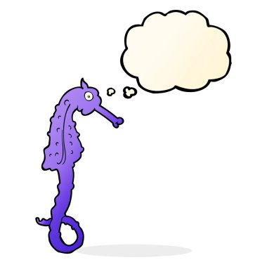 Düşünce baloncuklu karton deniz atı