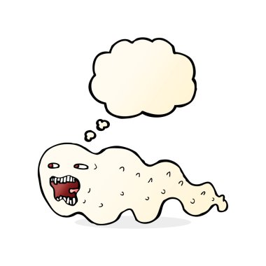 Düşünce baloncuklu çizgi film hayaleti