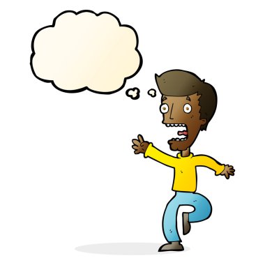 Çizgi film, düşünce balonlu adamı dehşete düşürdü.