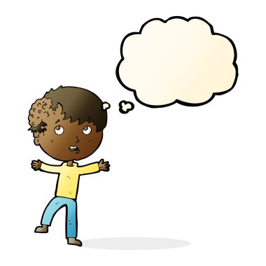 Düşünce baloncuklu karikatür tıbbi acil durumu