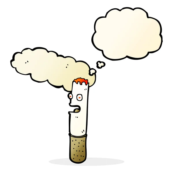 思考バブルの漫画のタバコは — ストックベクタ