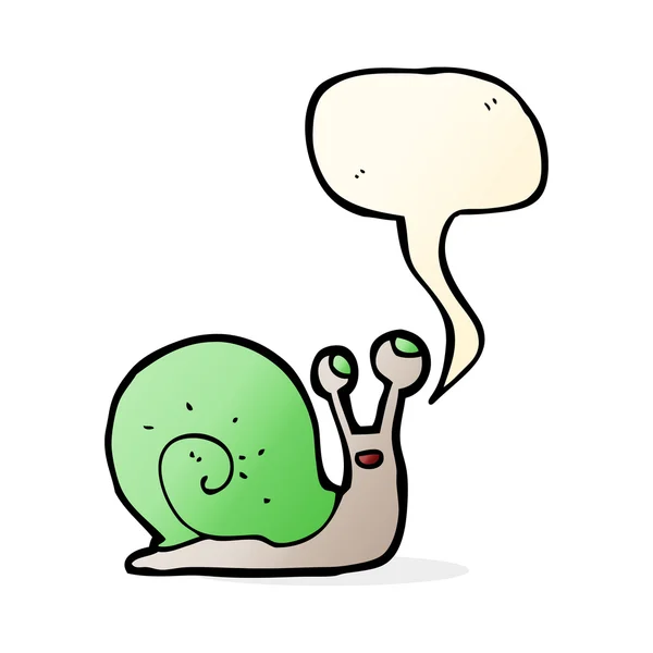 Escargot de dessin animé avec bulle de pensée — Image vectorielle