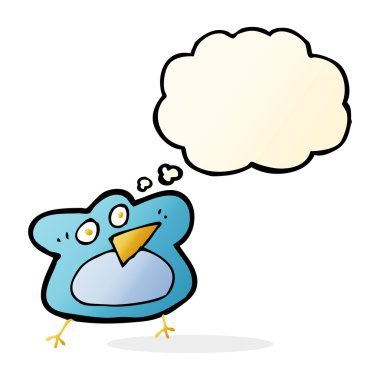 Düşünce baloncuklu komik çizgi roman Robin.