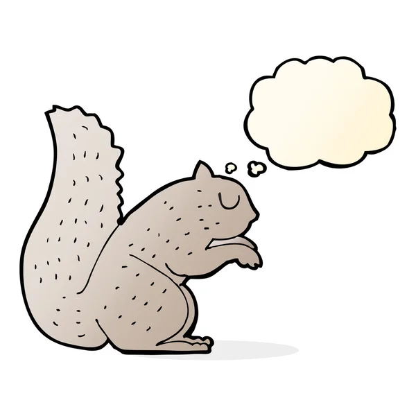 Cartoon squirrel with thought bubble — Stock Vector