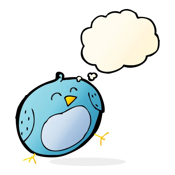 Мультяшний птах з бульбашкою думок — стоковий вектор