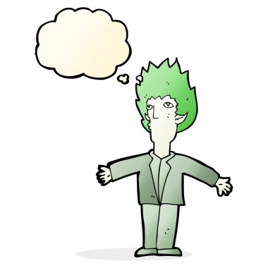 Düşünce baloncuklu çizgi film vampiri