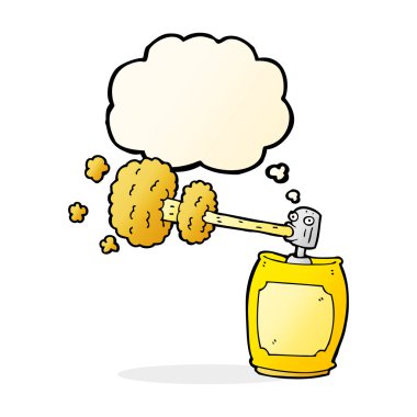 Düşünce baloncuklu çizgi film spreyi