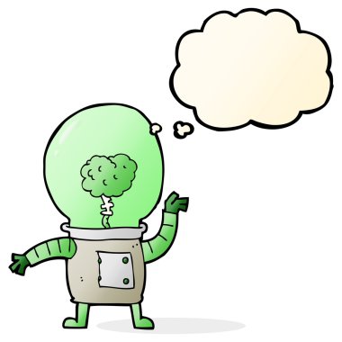 Düşünce baloncuklu robot robot robot robot.