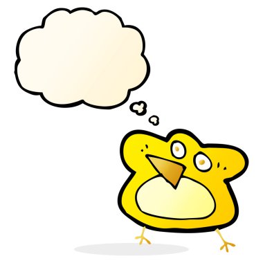 Düşünce baloncuklu komik çizgi roman Robin.