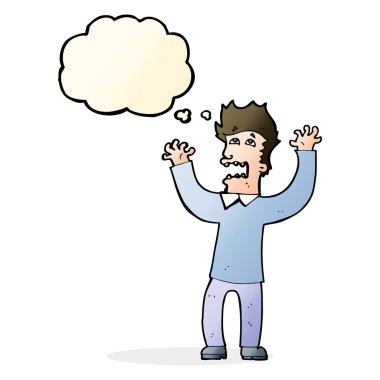 Çizgi film, düşünce balonlu adamı dehşete düşürdü.