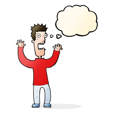 Çizgi film, düşünce balonlu adamı dehşete düşürdü.