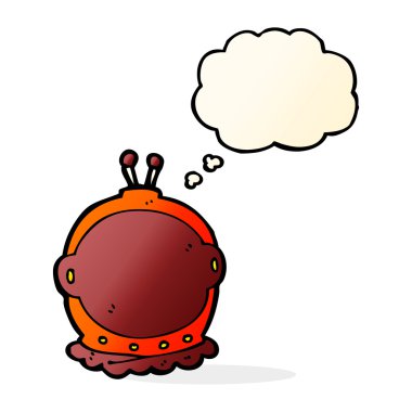 Düşünce baloncuklu astronot miğferi