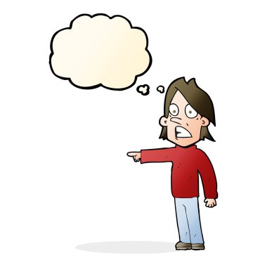 Çizgi film adamı düşünce balonuyla şaşırttı.