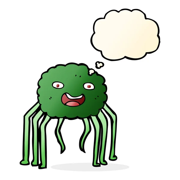 Kreslený pavouk s myšlenkovou bublinou — Stockový vektor