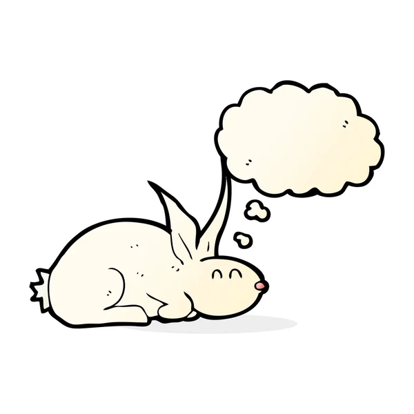 思考バブルと漫画のウサギ — ストックベクタ