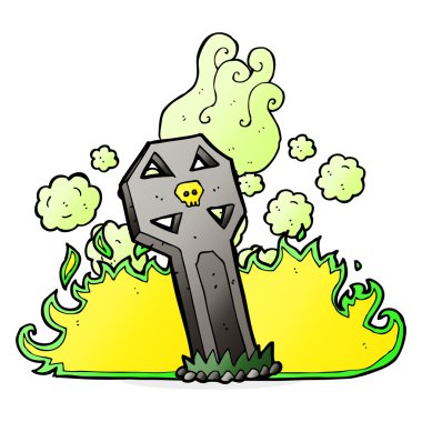 Çizgi Film ürkütücü mezar