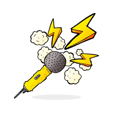 mikrofon karikatür çizimi