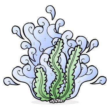 Deniz yosunu karikatür çizimi