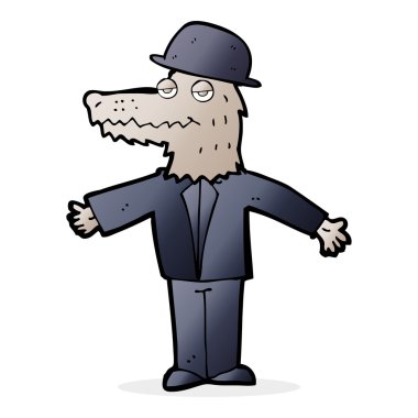 çizgi film kurt adam giyen şapka