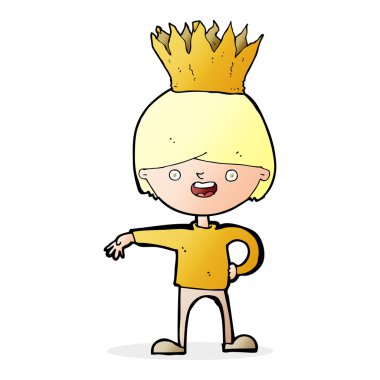 Taç takan bir çizgi film karakteri