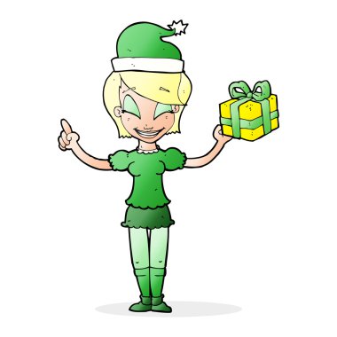 Noel hediyesi kadınla çizgi film