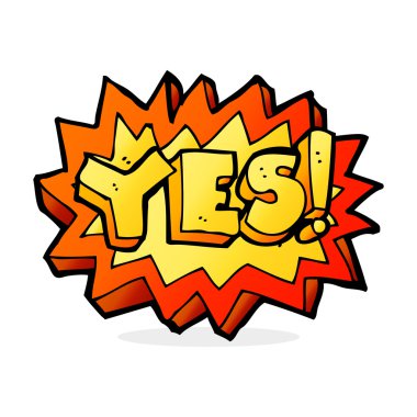 çizgi film Evet simgesinin resmi