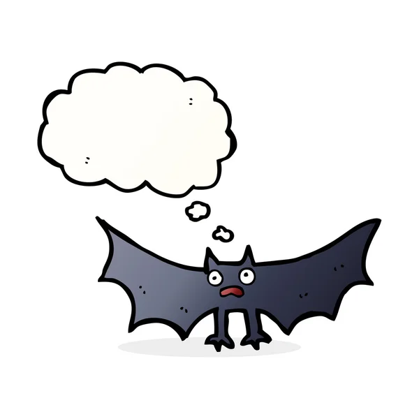 带有思想气泡的卡通蝙蝠 — 图库矢量图片