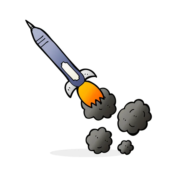 Cartoon illustration of missile — Stock Vector