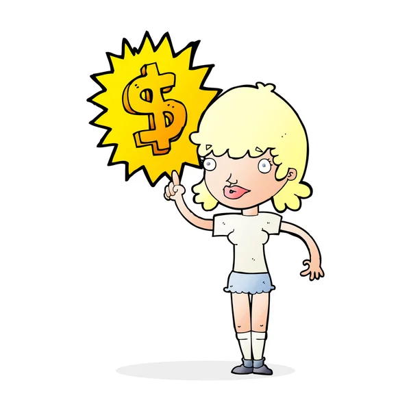Making money cartoon — Stock Vector