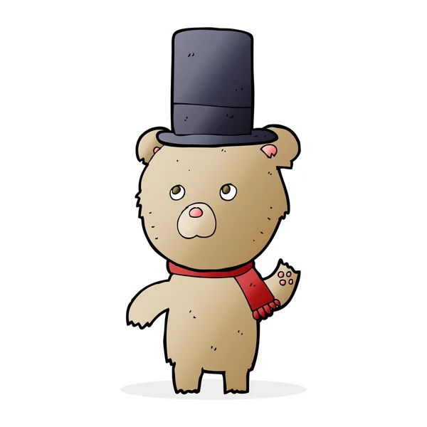 Cartoon bear in hat — Stock Vector