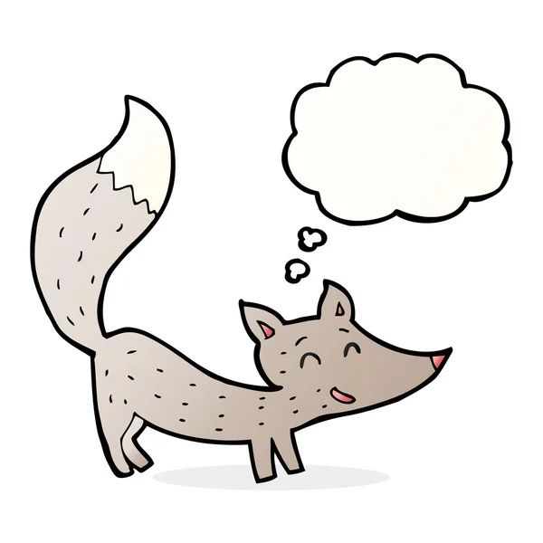 Kreskówki mały wilk z bańki myślowej — Wektor stockowy