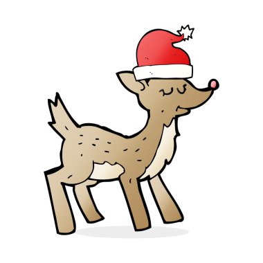 sevimli Noel reindeer çizgi film