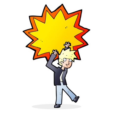 Çizgi filmci adamın harika bir fikri var.