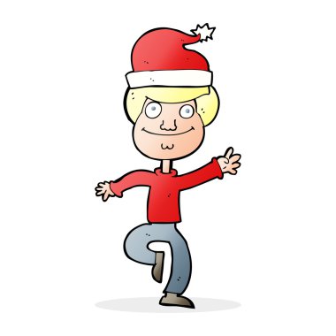 çizgi film adam Noel için hazır