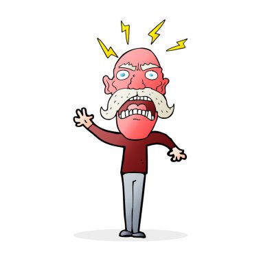 öfkeli yaşlı adam çizgi film