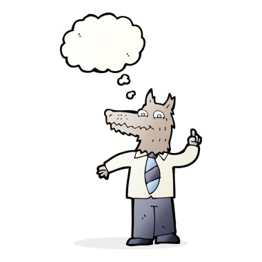 Düşünce baloncuğu fikri olan çizgi film iş kurdu.