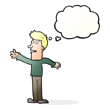 çizgi film adam düşünce balonu ile ulaşan