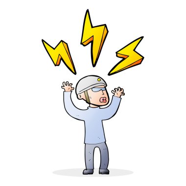 bisikletçi adam vurguladı çizgi film